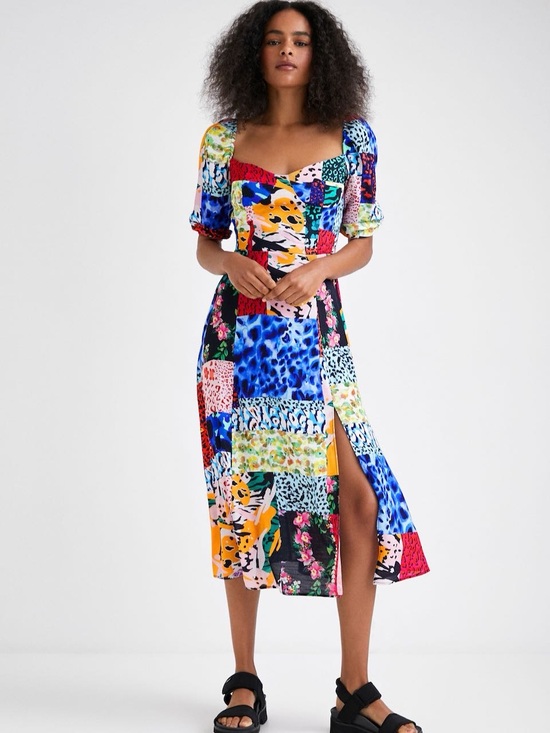 Desigual Dresses & Skirts - NWT Desigual Consetina Patchwork Midi Dress